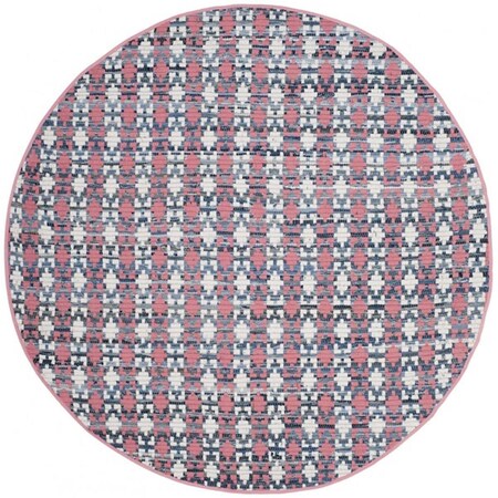 Safavieh 6 x 6 ft. Montauk Hand Woven Round Area Rug, Coral and Multi MTK123D-6R